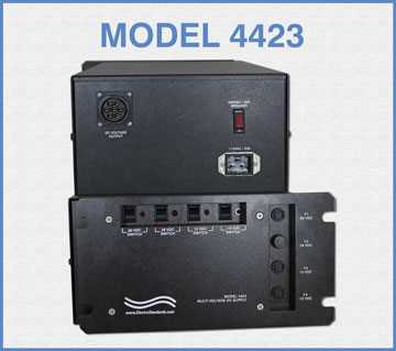 Model 4423 4-Channel Power Supply Distribution Switch Supplies +60 VDC, +28VDC, +15VDC, -15VDC