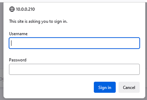 PathWay Model 7914 120 VAC A/B Switch GUI Log in