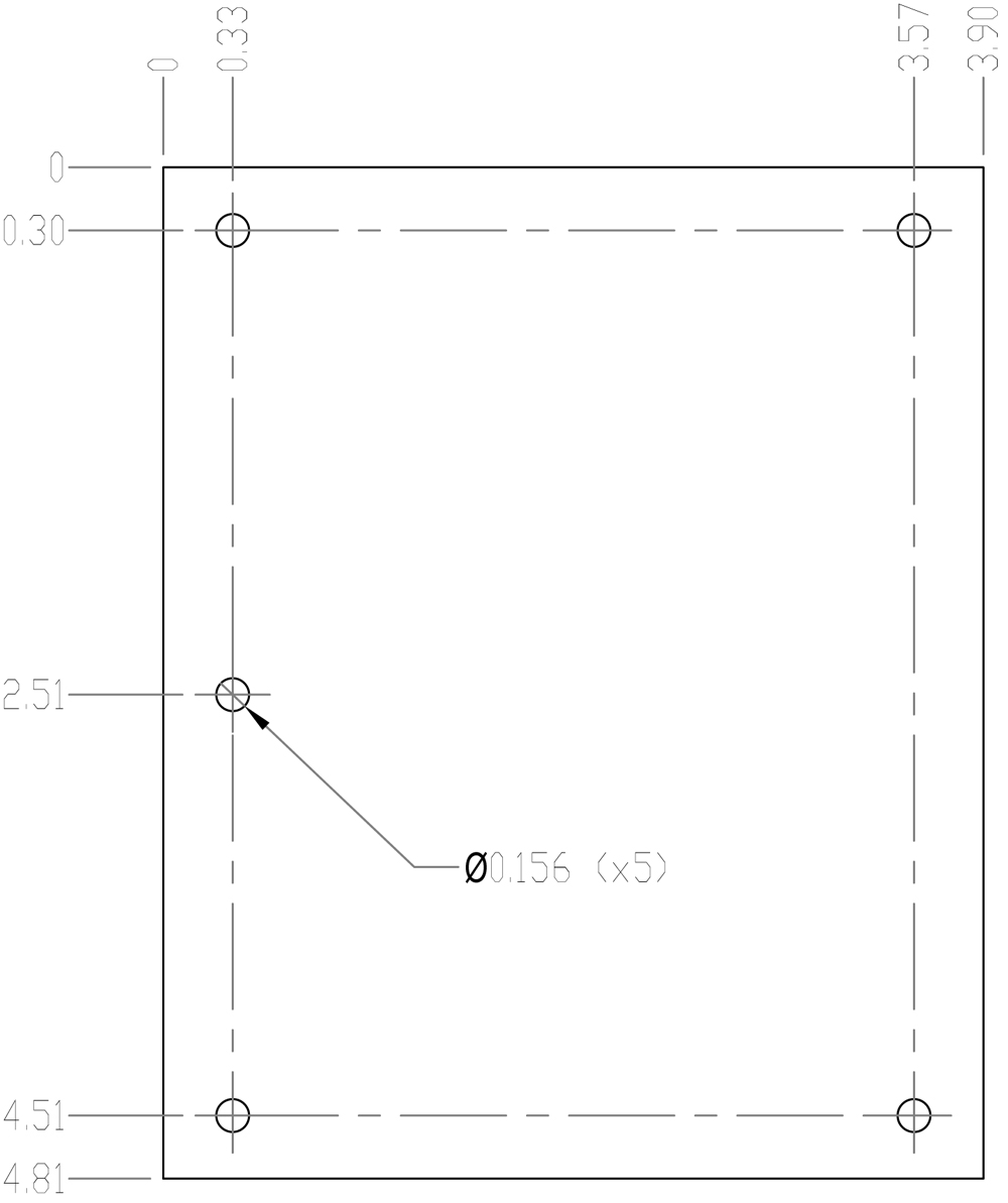 Model 4159/4159CC Mounting Holes Dimensional Diagram
