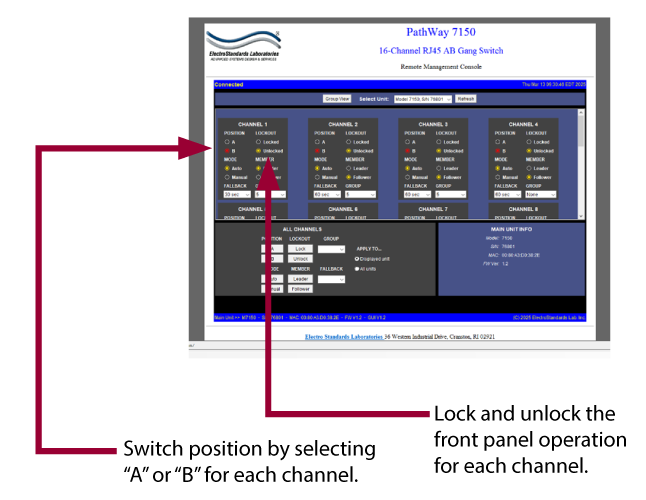 PathWay Model 7150 Switch Position screen capture