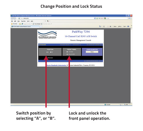 PathWay Model 7294 change switch positions from the Graphical User Interface