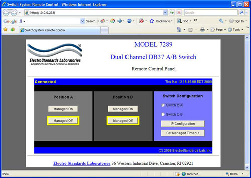  PathWay® Model 7289 Main Gui