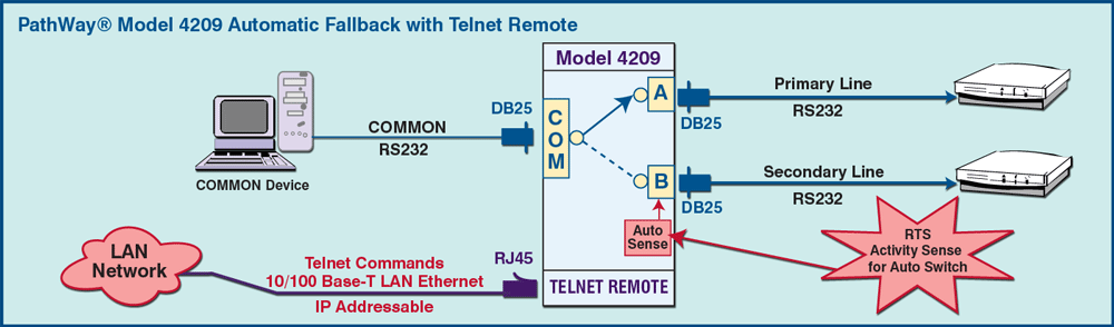 Network Diagram of Model 4209 Fallbaock Application