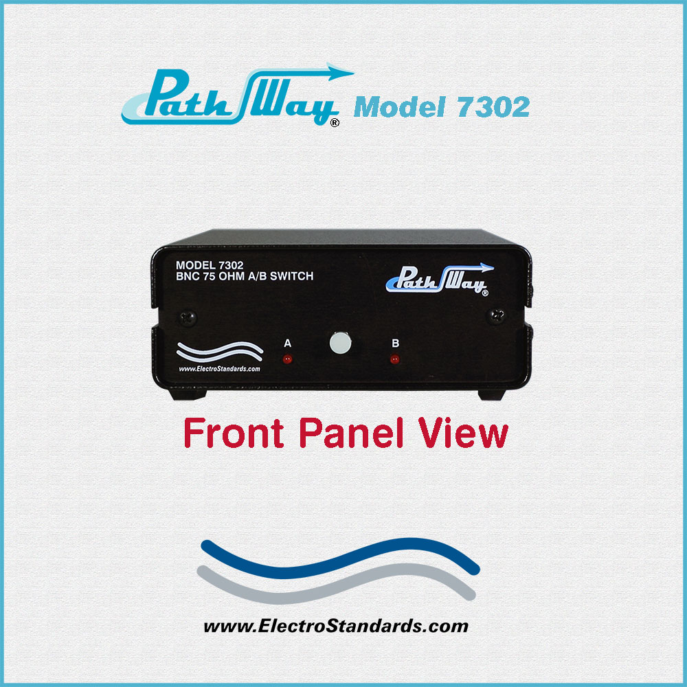 7302 BNC A/B Network Switch, 75 Ohm, RS232 Serial Remote Port