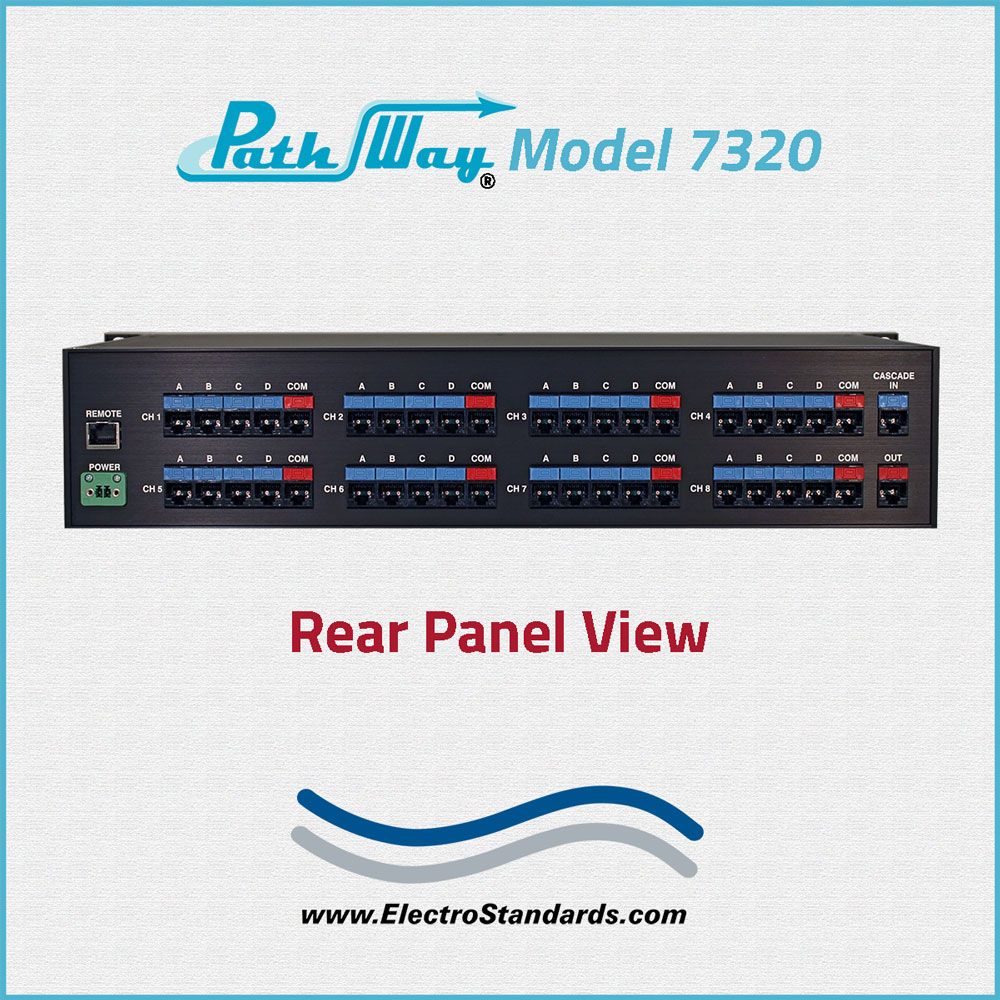 Model 7320 8-Channel RJ45 Cat6 A/B/C/D Switch with Telnet, GUI and Cascade  Operation