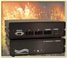 Model 4187 ST Duplex 100 BaseFX A/B Switch with Remote Access and Optional GUI