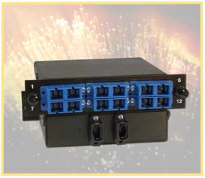 MTP/MPO SC, 12-Fiber Cassette, Multimode, 50/125 Micron, OM3 10 Gigabits