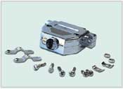DB25 Connector Hoods, Metalized Plastic Hood