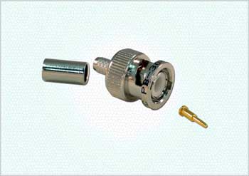 407200 BNC Coaxial Connector - Crimp, Male, for PVC Thinnet