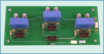 Model 1050 Three Channel Closed Loop (compensated) Current Sensor Board uses Hall effect