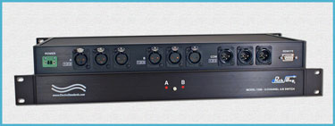 Model 7298 3-Channel XLR Audio A/B Switch, with Contact Control Remote Port, 1U Rackmount