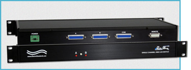 Model 7300 DB25 RS232 / RS530 A/B Switch with Auto Fallback and DB15 Remote
