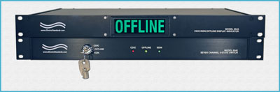 Model 5543 Display Indication connected to the Model 5542 KeyLock Cat5e / ISDN Switch.