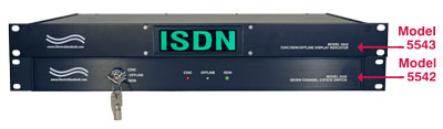 Model 5543 displaying the ISDN position of the Model 5542.