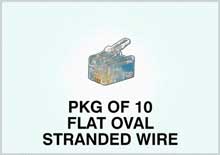 Amp Modular Plugs, Flat Oval, Stranded Wire