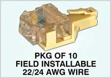 Amp Modular Plugs, Field Installable, 22/24 AWG Wire