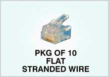 Amp Modular Plugs, Flat, Stranded Wire