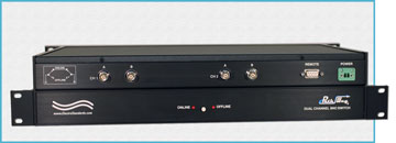 Model 7180 Dual Channel BNC 50 Ohm Online/Offline Switch with Contact Closure Remote