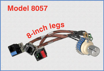 Model 8057 RJ45 Cat5e A/B Rotary Switch with No Enclosure Designed for Installations in Custom Enclosures