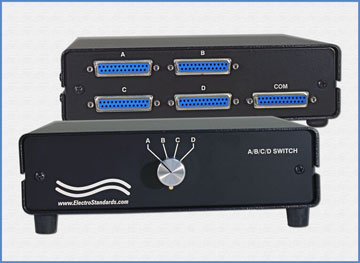 Model 8452 DB25 A/B/C/D Manual Network Switch, Desktop