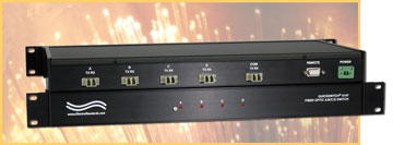 6197 Single Channel All Fiber Optic LC Duplex A/B/C/D Switch with RS232 Remote