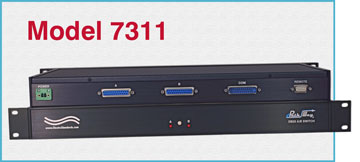 Model 7311 DB25 A/B Switch with Current Sinking Remote Control
