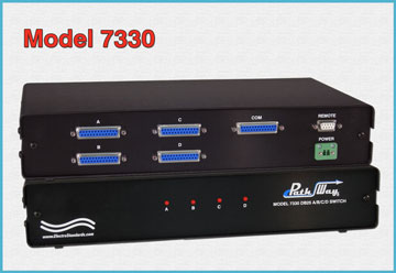 Model 7330 Remotely Controllable DB25 A/B/C/D Switch