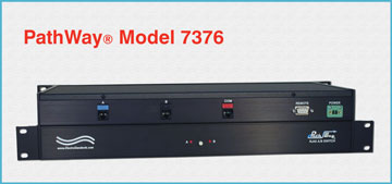 Model 7376 RJ45 Cat 5e A/B Switch with Contact Closure and TTL Remote