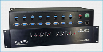 Model 7816 Dual 8-to-1 DB9 & RJ45 Cat5e Switch with Telnet Remote