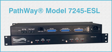 PathWay® Model 7245-ESL Dual Channel RS30 Secure/Non-Secure w/Cutoff & FO ST Duplex Secure/Non-Secure Converter w/Cutoff