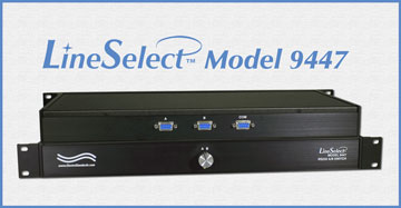 LineSelect™ Model 9447 DB9/RS232 A/B Switch, Manual, Rackmount
