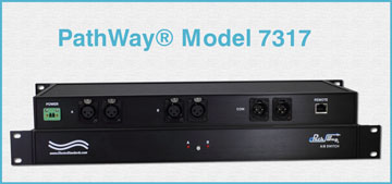 Model 7317 2-Channel XLR Audio A/B Switch, with Telnet