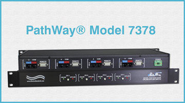 7378 4-Channel CAT5e OnLine / OffLine Switch with Contact Closure Remote & Position Feedback