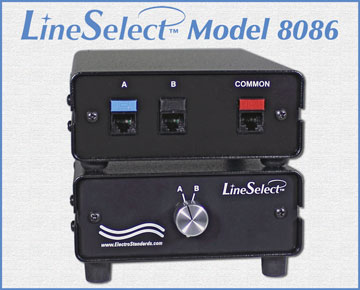 LineSelect™ Model 8086 RJ45 Cat6 A/B Switch, Manual Rotary switch
