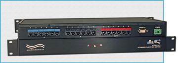 Model 7373 6-Channel RJ45 T1 A/B Switch with RS232 Remote Control