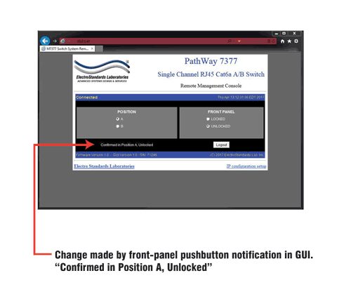 Model 7377 GUI Software Instructions for querying the status of the unit